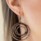 Spiraling Out of Control - Copper - Paparazzi Earring Image
