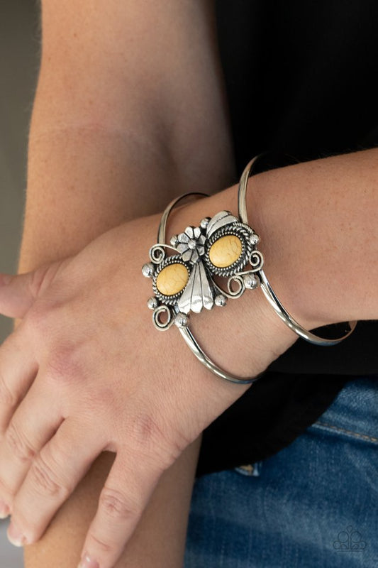 Mojave Flower Girl - Yellow - Paparazzi Bracelet Image