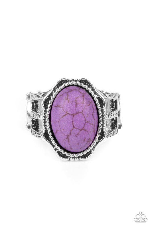 Flowering Dunes - Purple - Paparazzi Ring Image