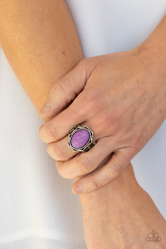 Flowering Dunes - Purple - Paparazzi Ring Image