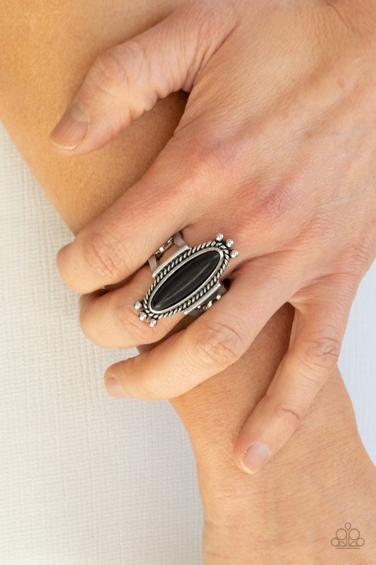 Sahara Escape - Black - Paparazzi Ring Image