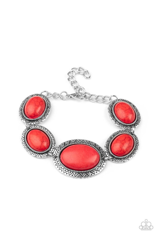 MESA Time Zone - Red - Paparazzi Bracelet Image