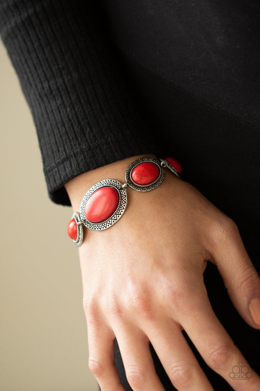 MESA Time Zone - Red - Paparazzi Bracelet Image