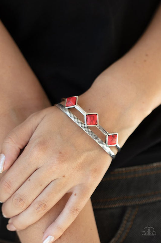 Adobe Ascension - Red - Paparazzi Bracelet Image