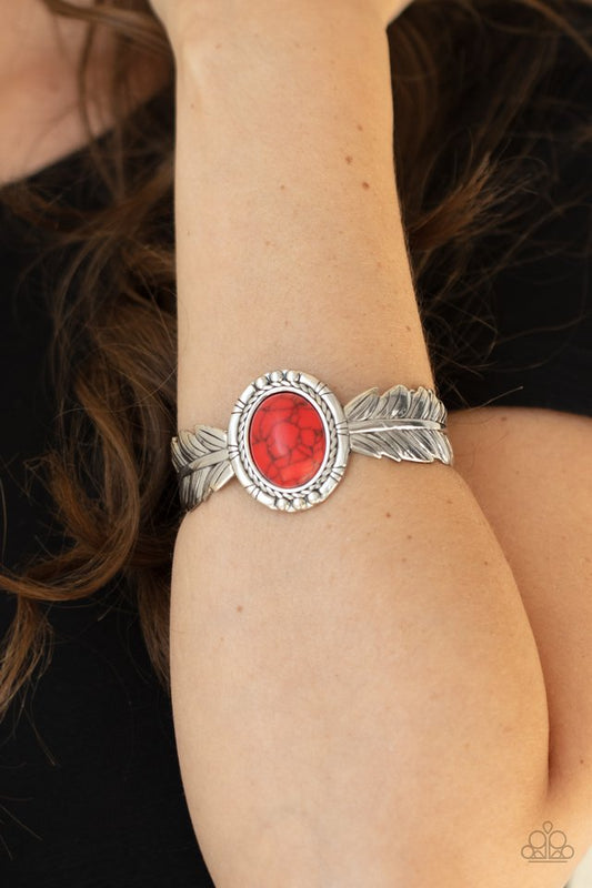 Western Wings - Red - Paparazzi Bracelet Image