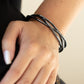 PLAIT Tectonics - Black - Paparazzi Bracelet Image