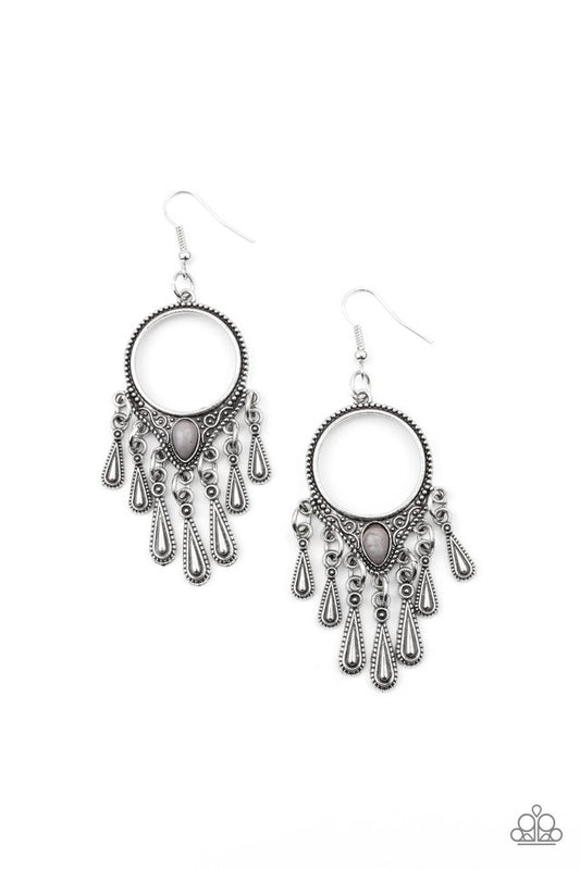 Ranger Rhythm - Silver - Paparazzi Earring Image