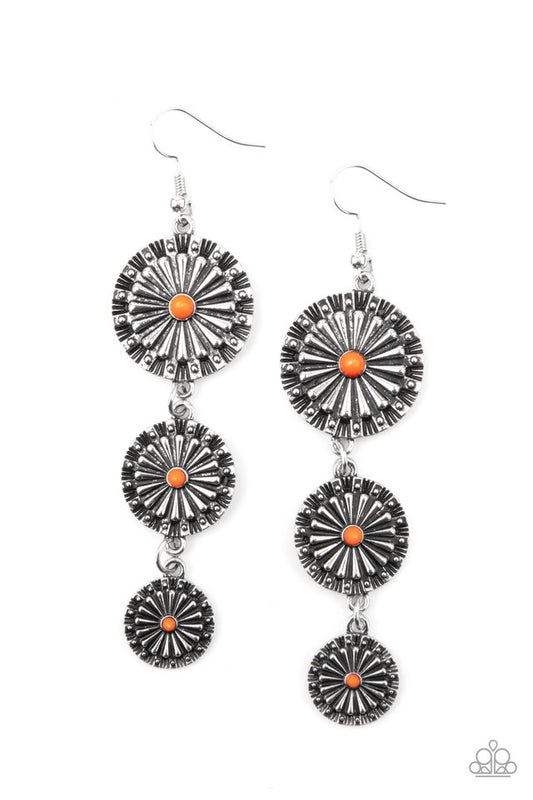 Festively Floral - Orange - Paparazzi Earring Image