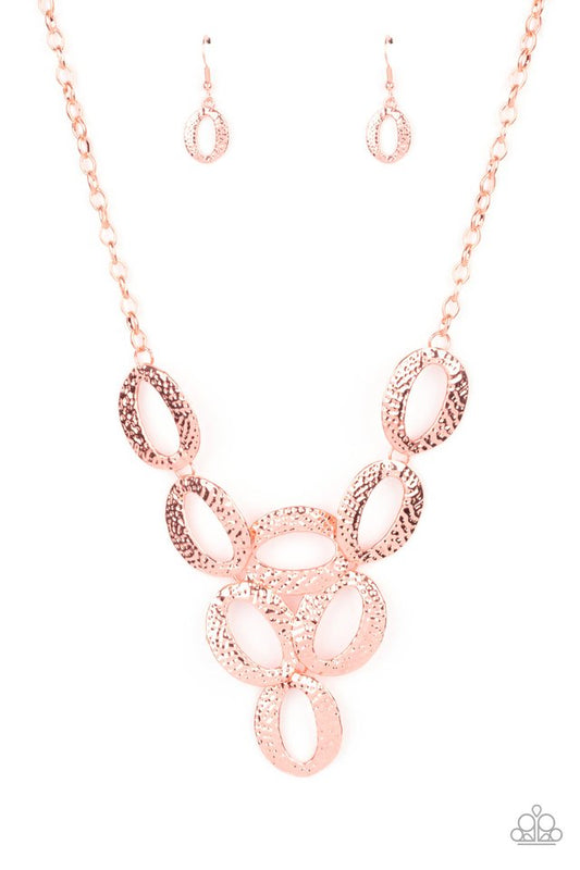 OVAL The Limit - Copper - Paparazzi Necklace Image