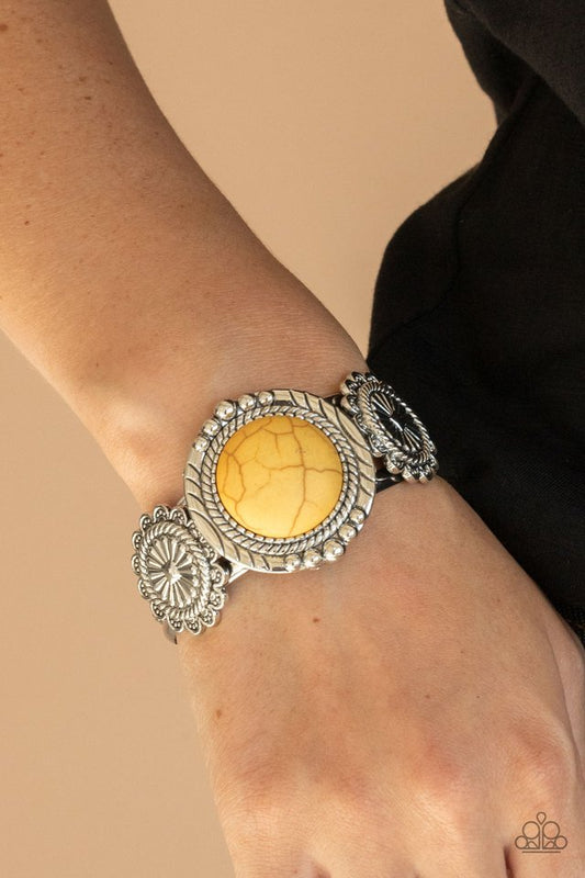 Mojave Motif - Yellow - Paparazzi Bracelet Image