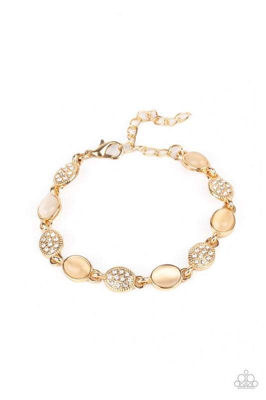 Stop and GLOW - Gold - Paparazzi Bracelet Image