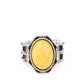 Flowering Dunes - Yellow - Paparazzi Ring Image
