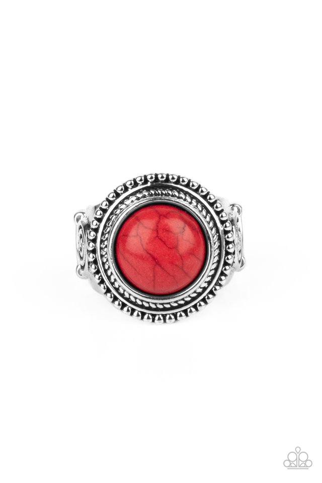 ​Evolutionary Essence - Red - Paparazzi Ring Image