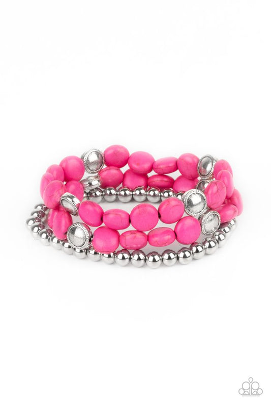 Desert Verbena - Pink - Paparazzi Bracelet Image