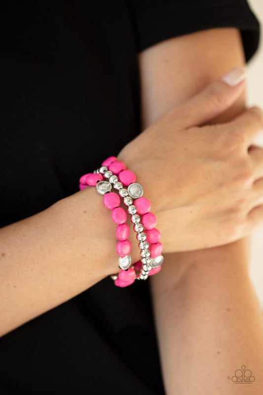 Desert Verbena - Pink - Paparazzi Bracelet Image