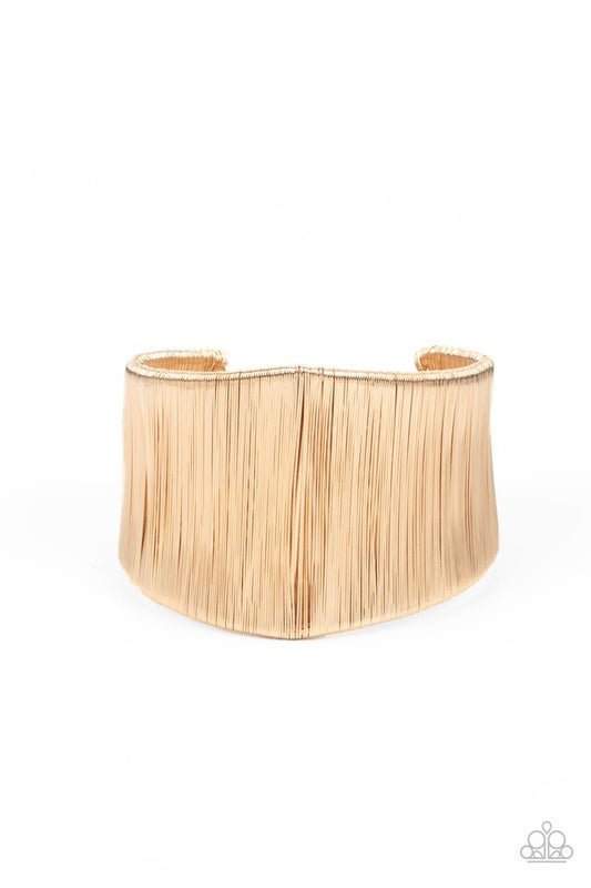 ​Hot Wired Wonder - Gold - Paparazzi Bracelet Image