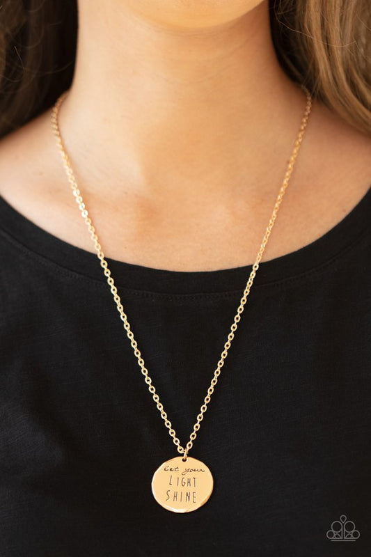 Light It Up - Gold - Paparazzi Necklace Image