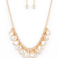 BEACHFRONT and Center - Gold - Paparazzi Necklace Image