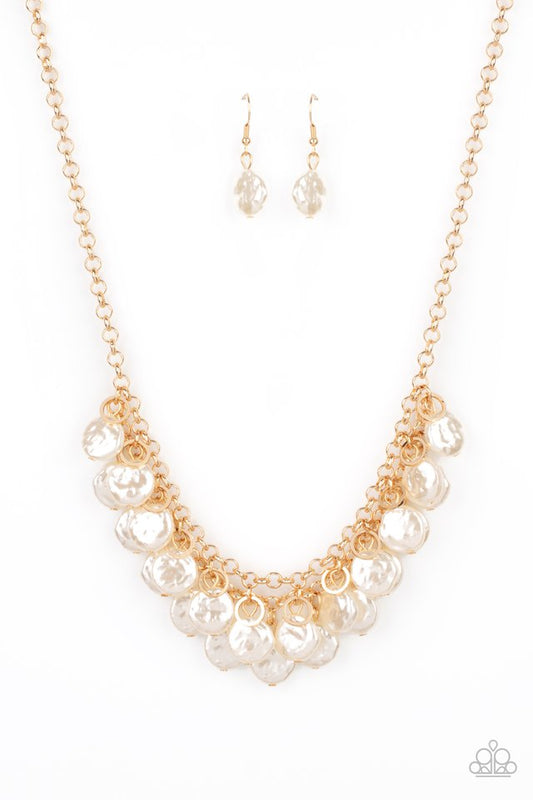 BEACHFRONT and Center - Gold - Paparazzi Necklace Image