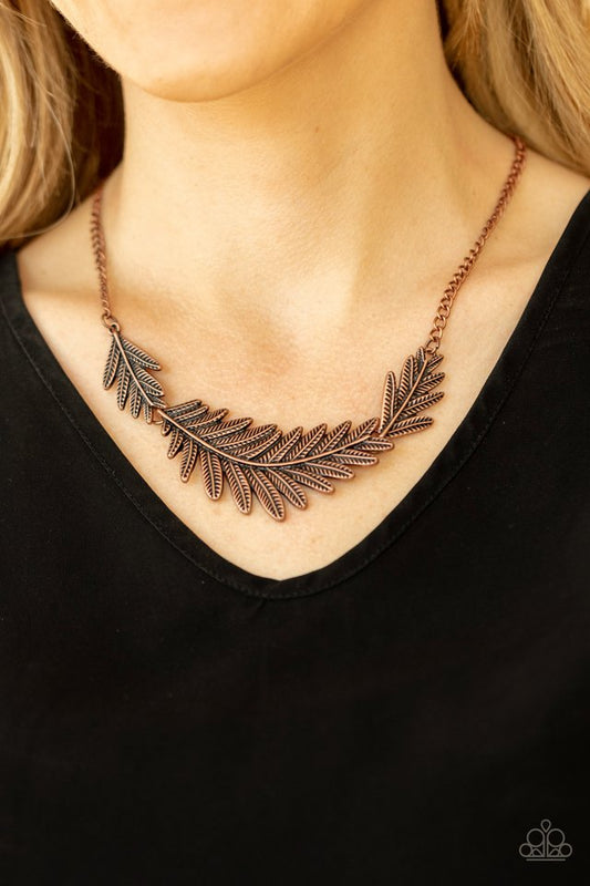 Queen of the QUILL - Copper - Paparazzi Necklace Image