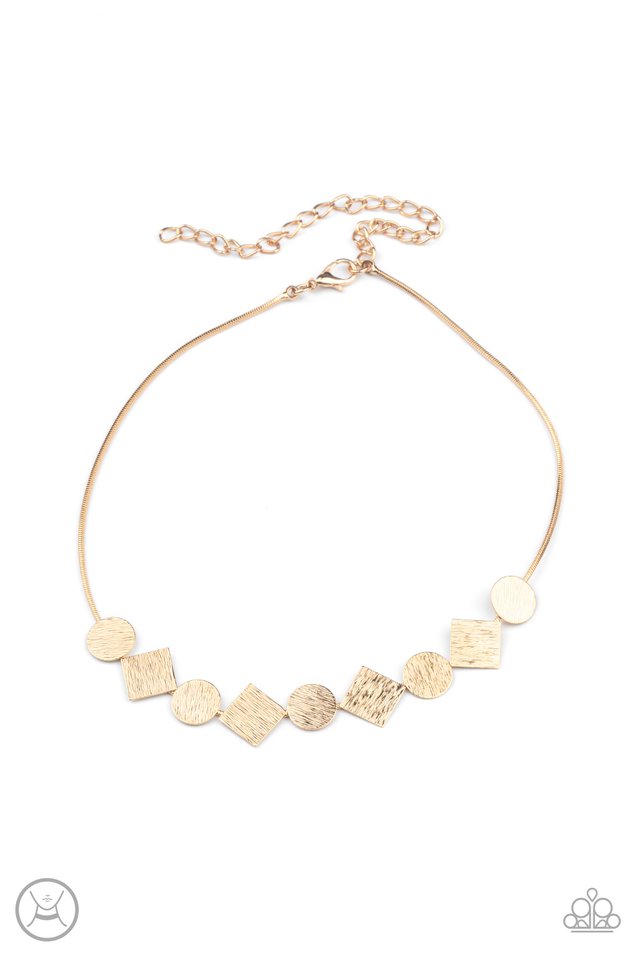 Dont Get Bent Out Of Shape - Gold - Paparazzi Necklace Image