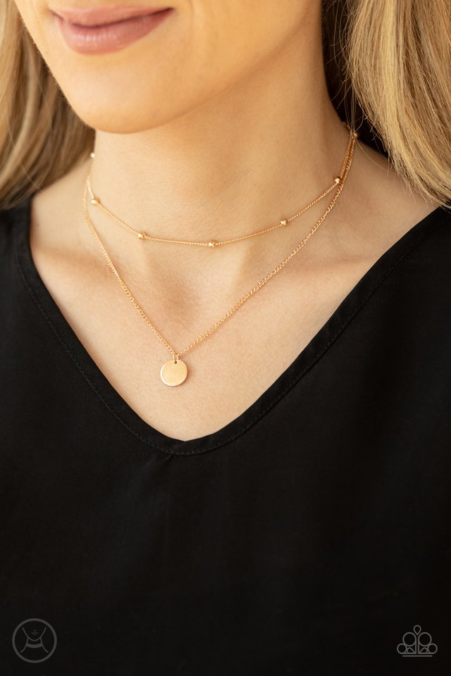 Modestly Minimalist - Gold - Paparazzi Necklace Image