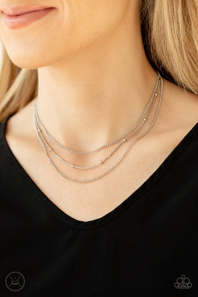 Subtly Stunning - Silver - Paparazzi Necklace Image