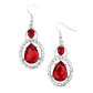 Double The Drama - Red - Paparazzi Earring Image