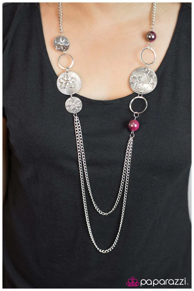 Paparazzi Necklace ~ In Lieu of Flowers - Pink