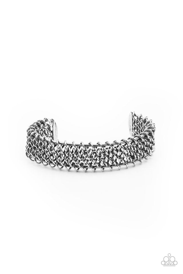 Gridlock - Silver - Paparazzi Bracelet Image