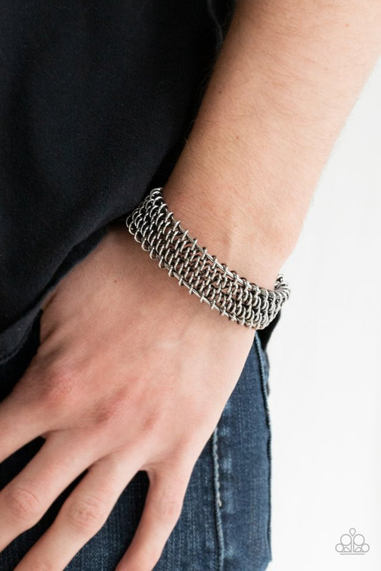 Gridlock - Silver - Paparazzi Bracelet Image