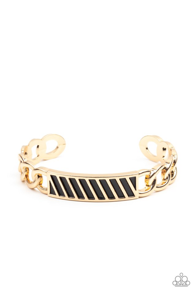 ​Keep Your Guard Up - Gold - Paparazzi Bracelet Image