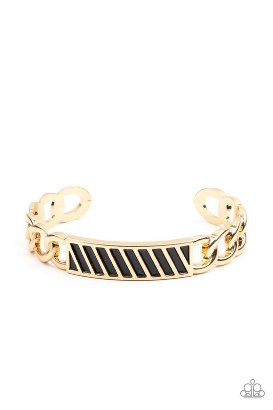 ​Keep Your Guard Up - Gold - Paparazzi Bracelet Image