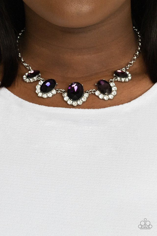 ​The Queen Demands It - Purple - Paparazzi Necklace Image