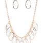 ​Double OVAL-time - Gold - Paparazzi Necklace Image