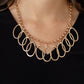 ​Double OVAL-time - Gold - Paparazzi Necklace Image