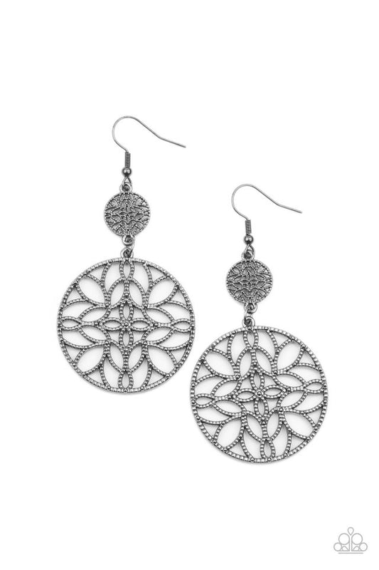 ​Mandala Eden - Black - Paparazzi Earring Image