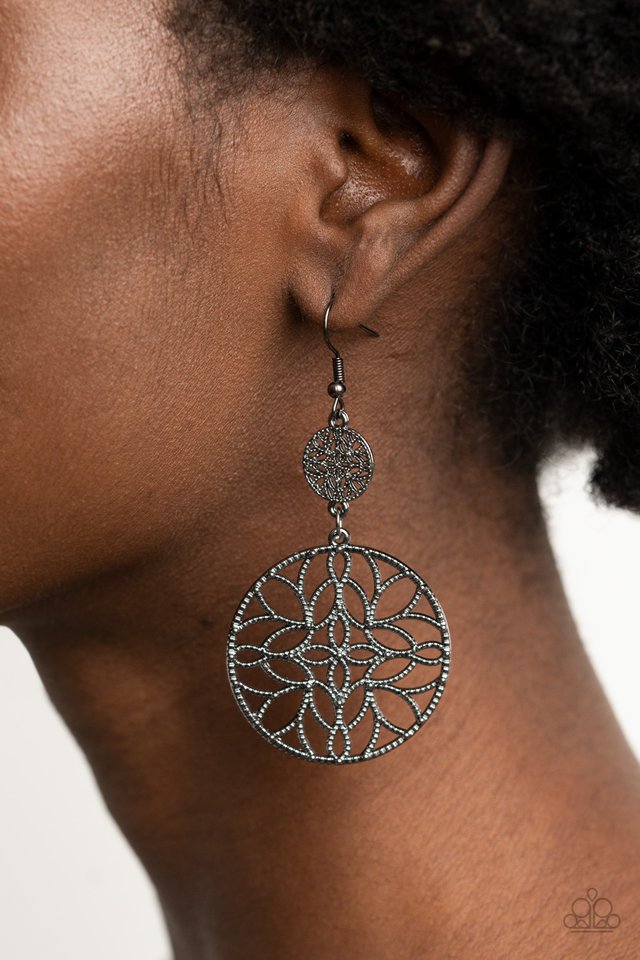 ​Mandala Eden - Black - Paparazzi Earring Image