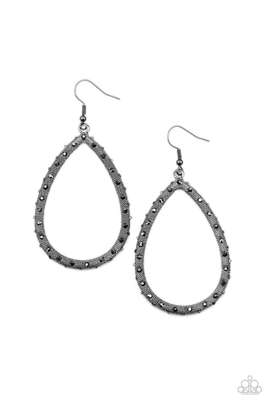 Standout Sparkle - Black - Paparazzi Earring Image