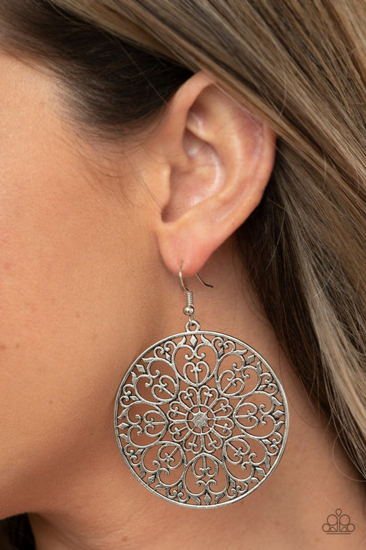 ​Make A MANDALA Out Of You - Silver - Paparazzi Earring Image