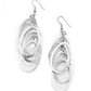 ​Mind OVAL Matter - Silver - Paparazzi Earring Image