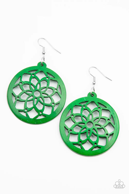 Paparazzi Earring ~ Mandala Meadow - Green