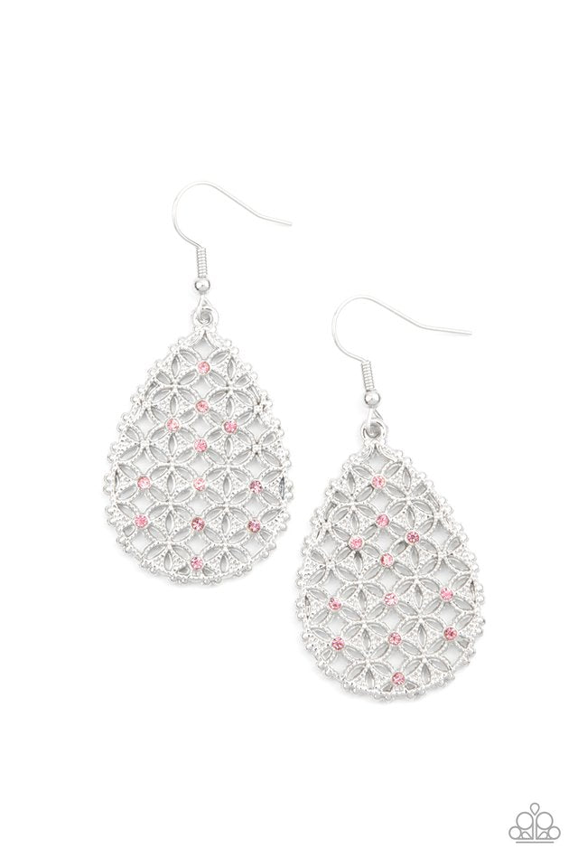 ​Glorious Gardens - Pink - Paparazzi Earring Image