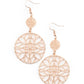 Mandala Eden - Rose Gold - Paparazzi Earring Image