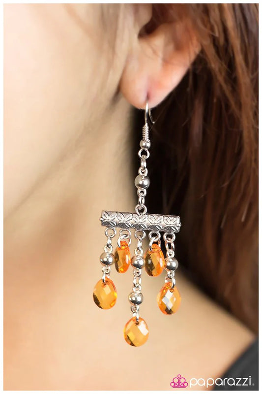 Paparazzi Earring ~ Take the Lead - Orange