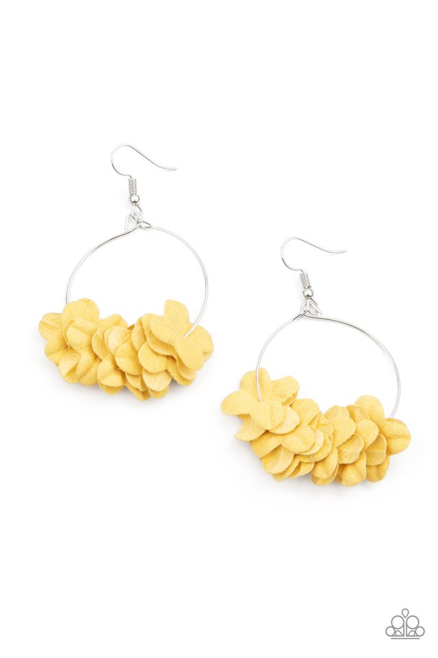 Flirty Florets - Yellow - Paparazzi Earring Image