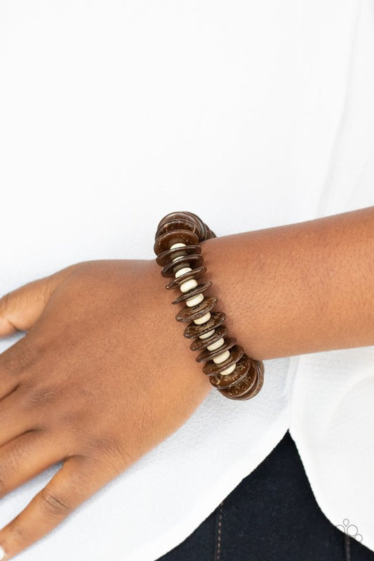 Caribbean Reefs - Brown - Paparazzi Bracelet Image