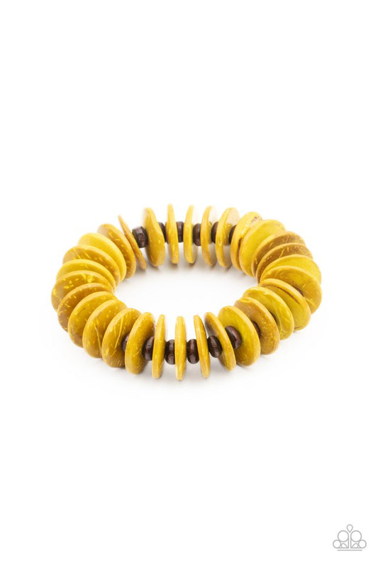 ​Caribbean Reefs - Yellow - Paparazzi Bracelet Image