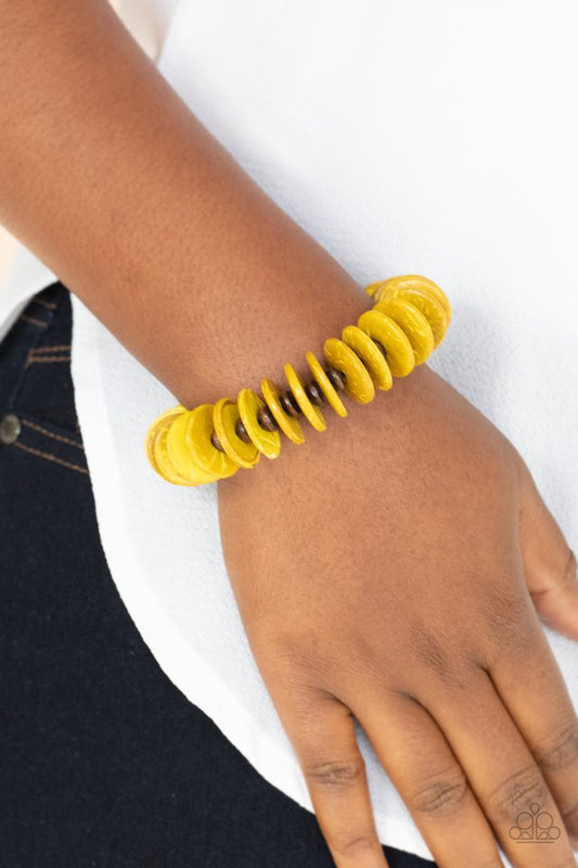 ​Caribbean Reefs - Yellow - Paparazzi Bracelet Image