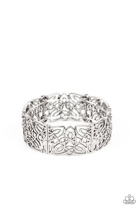 Namaste Gardens - Silver - Paparazzi Bracelet Image